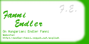 fanni endler business card